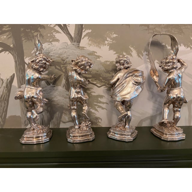 Buccellati A Set of Four Italian Sterling Silver Models of Dancing Bacchus, Pradella Ilario for Buccellati, Milan For Sale - Image 4 of 12