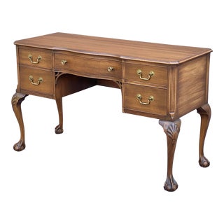 Kindel Furniture Chippendale Ball & Claw Writing Desk For Sale