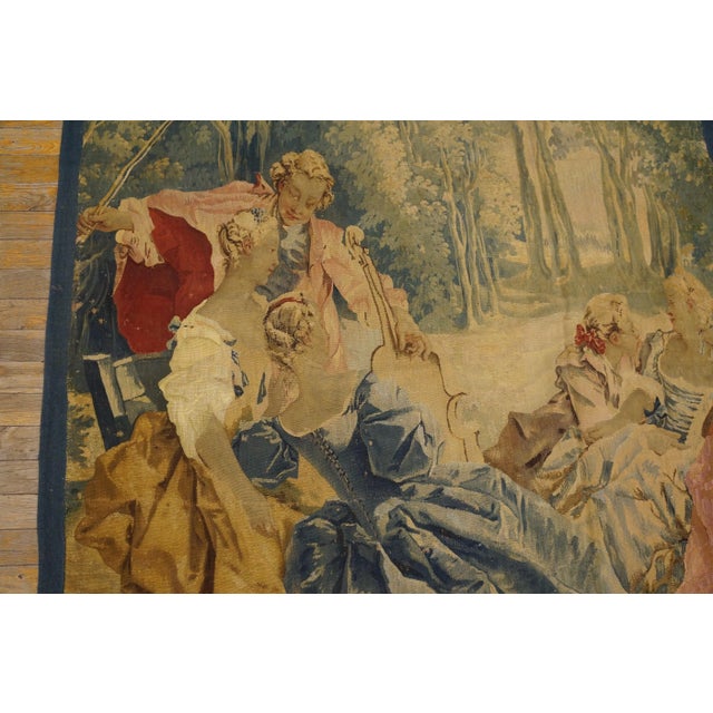 Unique Multi Color With Intricate Figurative Design Antique Tapestry For Sale - Image 4 of 7