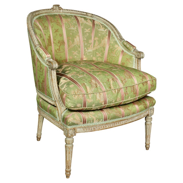 Louis XVI Painted Bergere For Sale - Image 12 of 12