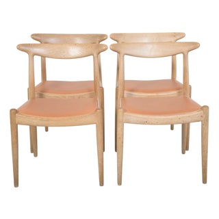 W1 Chairs in Oak by Hans Wegner, 1960s, Set of 4 For Sale