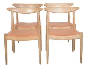 W1 Chairs in Oak by Hans Wegner, 1960s, Set of 4