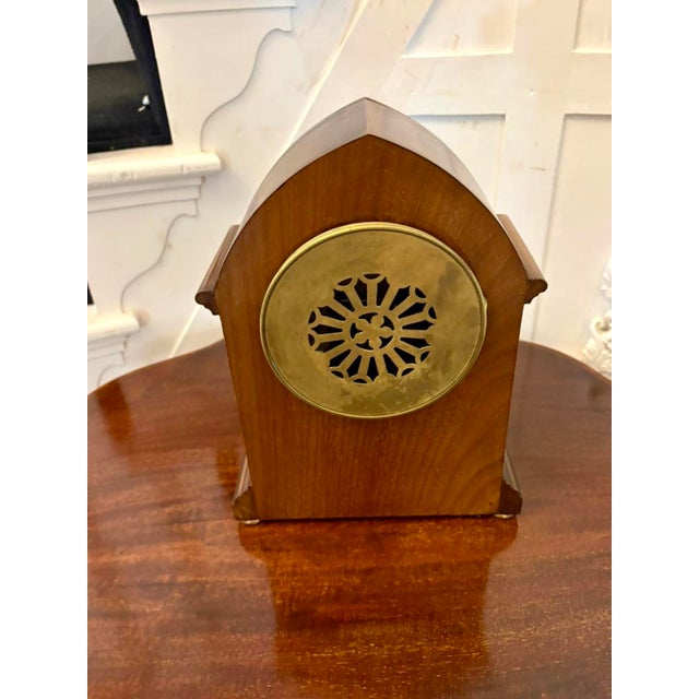 Antique Edwardian Mahogany Striking Mantel Clock, 1900 For Sale - Image 4 of 10