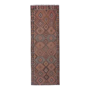 1960s Vintage Pastel Turkish Kars Kilim Rug 4'4'' X 11'10'