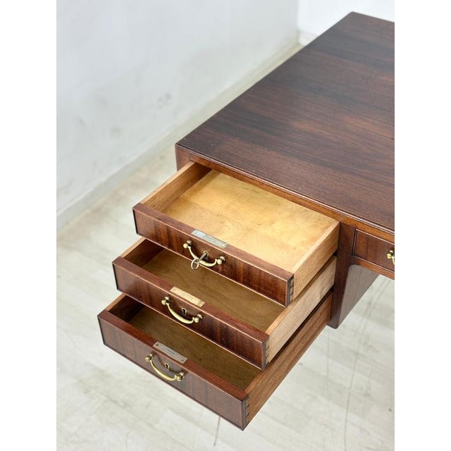 Brown Freestanding Desk in Mahogany For Sale - Image 8 of 16