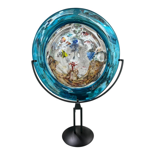 Aquarium Disc From Murano, Italy For Sale