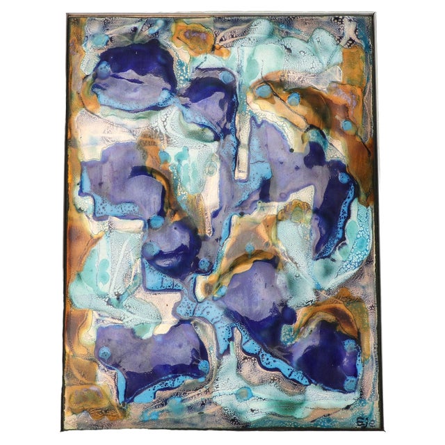 Bodil Eje, Hand-Crafted Wall Composition, 1960s, Enameled Copper For Sale