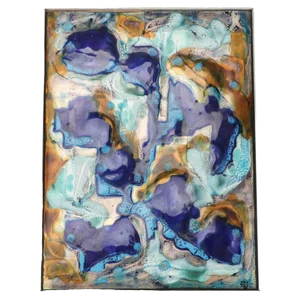 Bodil Eje, Hand-Crafted Wall Composition, 1960s, Enameled Copper