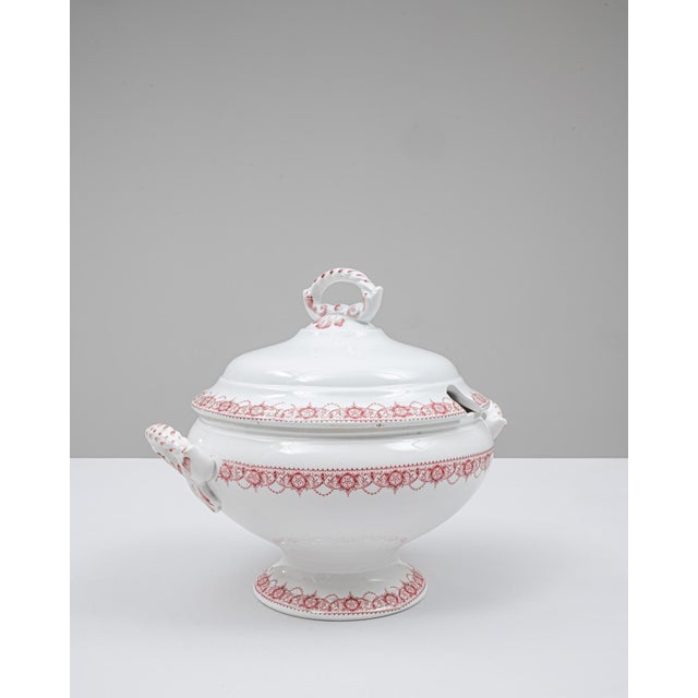 Traditional 20th Century Belgian Special Edition Porcelain Tureen With Lid For Sale - Image 3 of 18