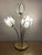 White 1991 Four-Light Lotus Bouquet Lamp in Beveled Glass For Sale - Image 8 of 10