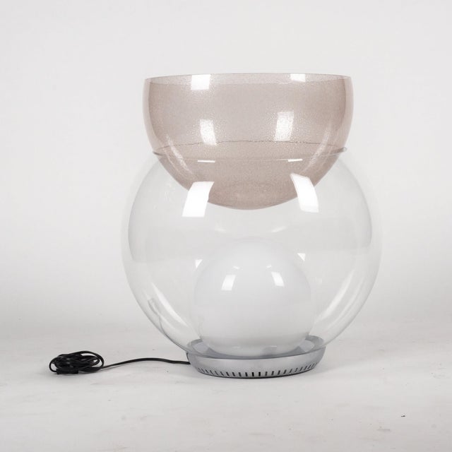 Pink Giova Parabola Rosa Pulegosa Table Lamp by Gae Aulenti for Fontana Arte, 1970s For Sale - Image 8 of 12