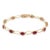 Not Yet Made - Made To Order 1920s Style Deep Red Ruby Tennis Bracelet With Diamonds in 14kt Yellow Gold For Sale - Image 5 of 15