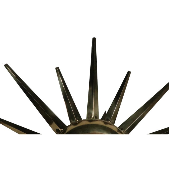 Mid Century Sunburst Form Wall Clock by United C 1950/1960's