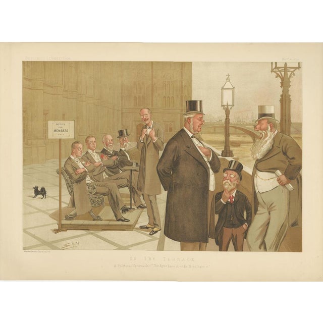 Vanity Fair Political Caricature by Spy, Westminster Terrace Scene, 1893 : A large and highly characteristic Vanity Fair...