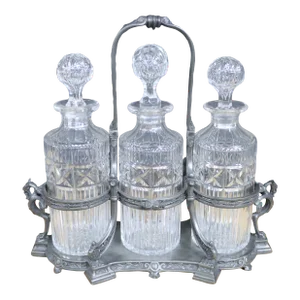 Sheffield 19th C. Tantalus Set