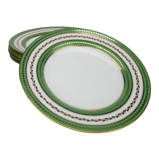 C1910-30's Minton's English Bone China Canapés'/Bread & Butter Dishes Made Exclusively for Tiffany & Co. - 5 Pieces For Sale