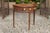 Brown English 1860s Oak Demilune Table with Drawer, Tapered Legs and Pierced Motifs For Sale - Image 8 of 10