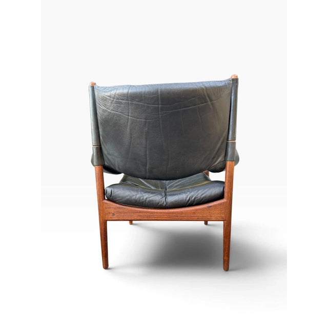 Black Kristian Vedel Modus Lounge Chair for Søren Willadsen | Rosewood & Black Leather | Denmark 1960s For Sale - Image 8 of 18