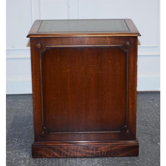 Bevan Funnell Filling Cabinet in Sage Blue Leather For Sale - Image 10 of 18