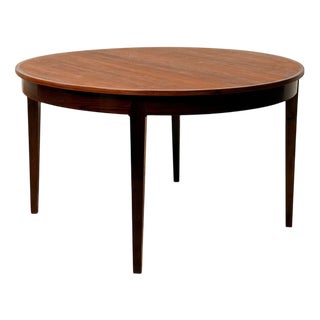 Danish Round Dining Table in Santos Rosewood For Sale