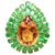 Bochic "Orient" Vintage Green Emerald & HoneyCitrine Ring Set 18K Gold & Silver For Sale - Image 15 of 18