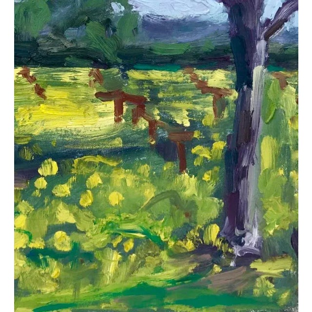 Quiet Places & Journeys — Suisun Valley Mustard Grass Original oil painting by L. Haas, 6 x 6 in unframed gessoed masonite...