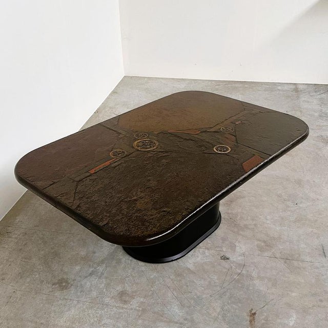Brutalist Mixed-Media Coffee Table by E. Kneip, 1993 For Sale - Image 11 of 14