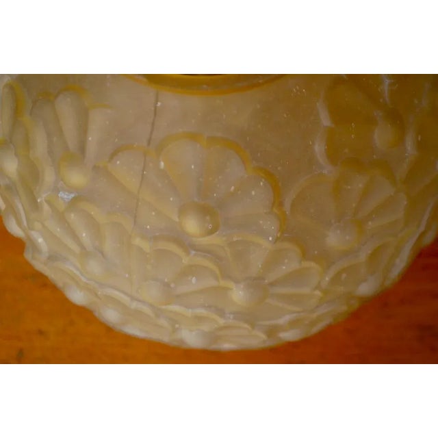 Boho Chic Art Deco Vase in Molded Pressed Glass For Sale - Image 3 of 8