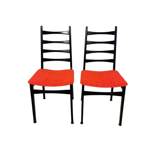 Mid 20th Century Set of 4 Italian Mid-Century Modern Ladder-Back Dining Chairs For Sale - Image 12 of 12