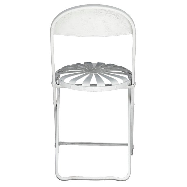 Antique Francois Carre Sunburst Folding Garden Chairs, 2 Pieces For Sale - Image 15 of 18