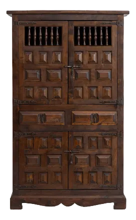 Spanish Brutalist Cabinet in Wood