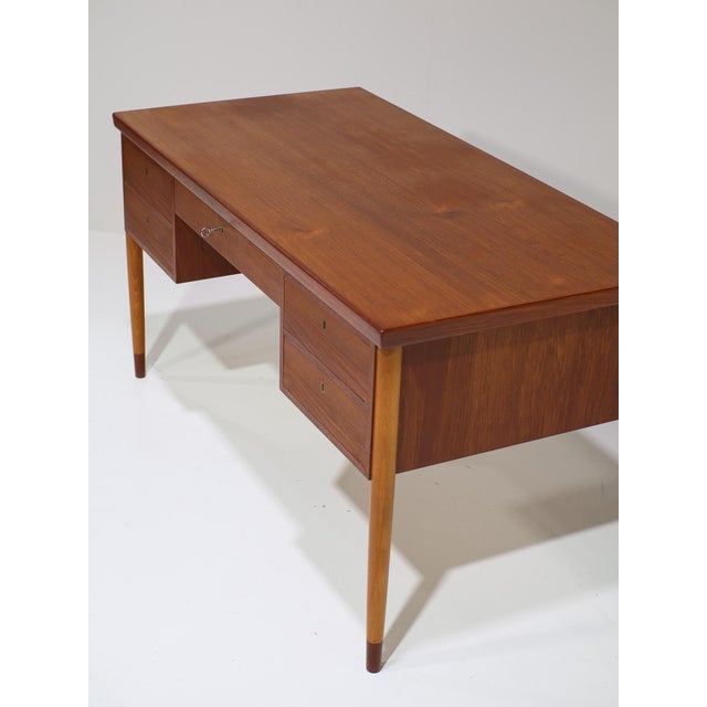Vintage Danish Freestanding Desk in Teak, 1960s For Sale - Image 14 of 16