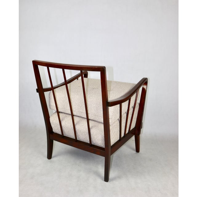 Beige Art Deco Beige Boucle Loop Armchair, 1960s For Sale - Image 8 of 14