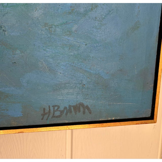 Abstract 1960s Abstract Expressionist Impasto Oil Painting by Hilton Brown For Sale - Image 3 of 9