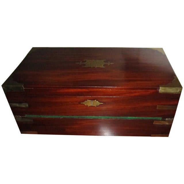 English Regency Mahogany Travelling Lap Desk Box with Secret Compartment For Sale - Image 13 of 13