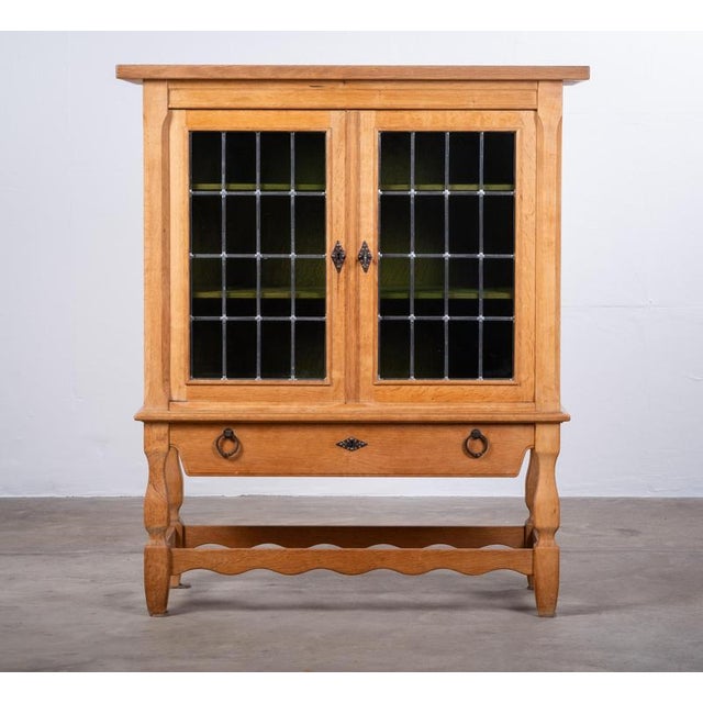 Wood Brutalist Oak Cabinet by Henning Kjærnulf, Denmark, 1960s For Sale - Image 7 of 13