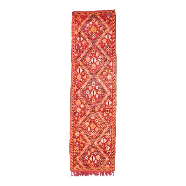 Mid 20th Century Vintage Moroccan Runner - 8'7" X 2'5" For Sale