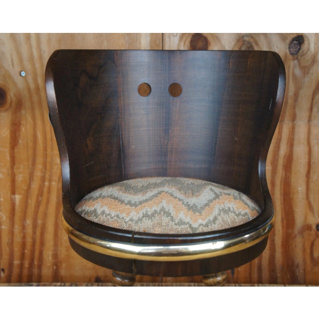 Wood Early 20th Century Vintage Firkin Sugar Bucket Barrel Back Childs Chair For Sale - Image 7 of 13