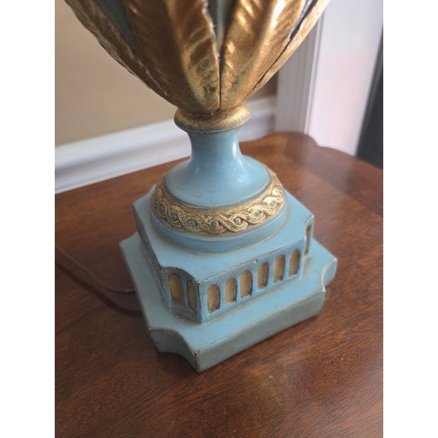 Ceramic Vintage Neoclassical Urn Table Lamp For Sale - Image 7 of 9