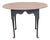 Late 20th Century Tiger Maple Benchmade Dining Table Breakfast Table Tavern Table Black Base For Sale