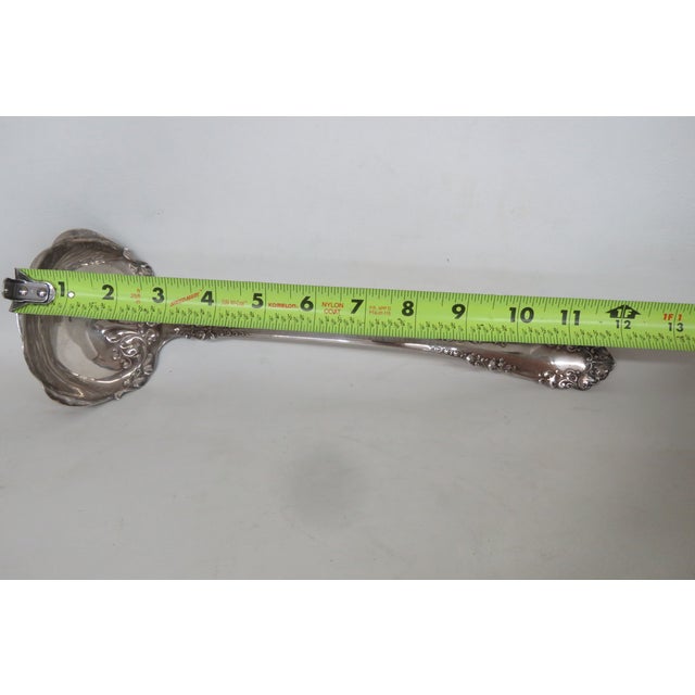 1847 Rogers Bros Large Punch Soup Ladle 1904 Xs Triple Silverplate Utensil 5004b For Sale - Image 12 of 12