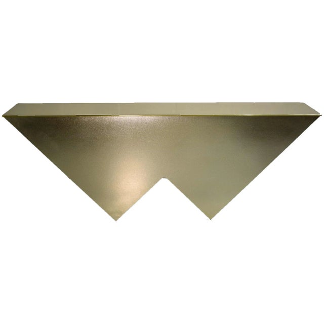 1980s Gilt Low Coffee Table in a W Shape For Sale - Image 10 of 10