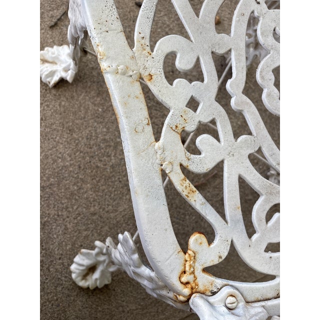 White Late 19th Century White Cast Iron Grapevine Garden Set, 4 Pieces For Sale - Image 8 of 13