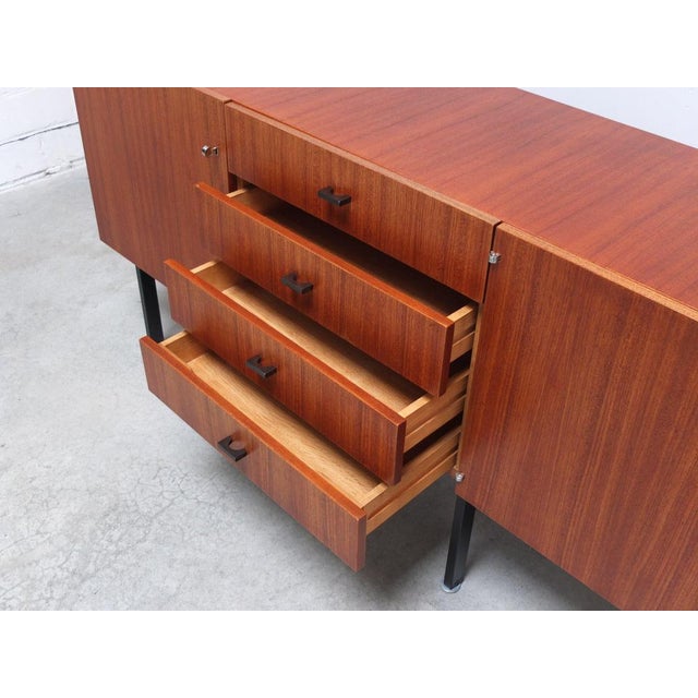 Modernist Belgian Sideboard in Metal & Teak by Roger De Winter for E.M.Y., 1960s For Sale - Image 15 of 17