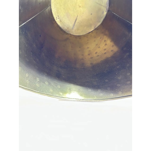 Metal English Brass Wastebasket Cachepot, Hammered Planter Vase For Sale - Image 7 of 9