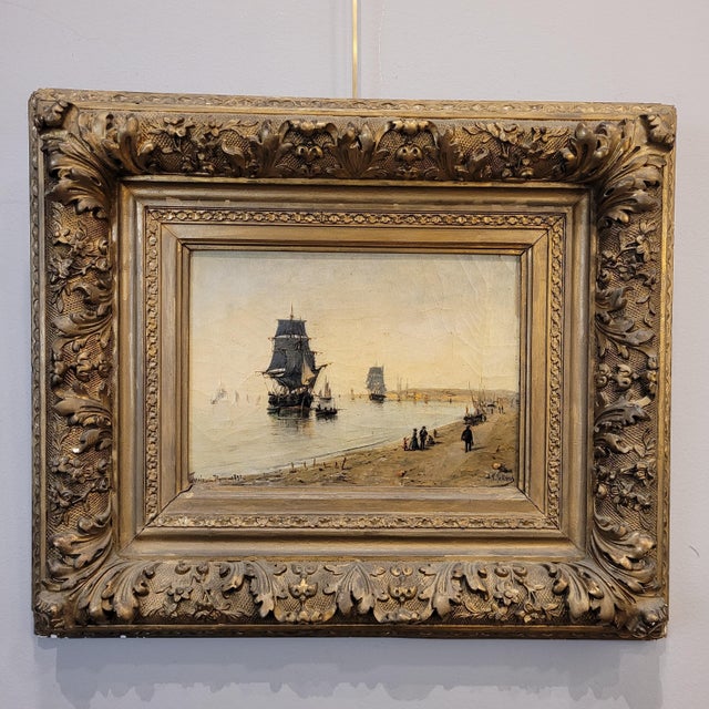 Late 19th Century School of Konstantinos Volanakis, The Hybris Ship in Piraeus, 1891, Oil on Canvas For Sale - Image 5 of 18