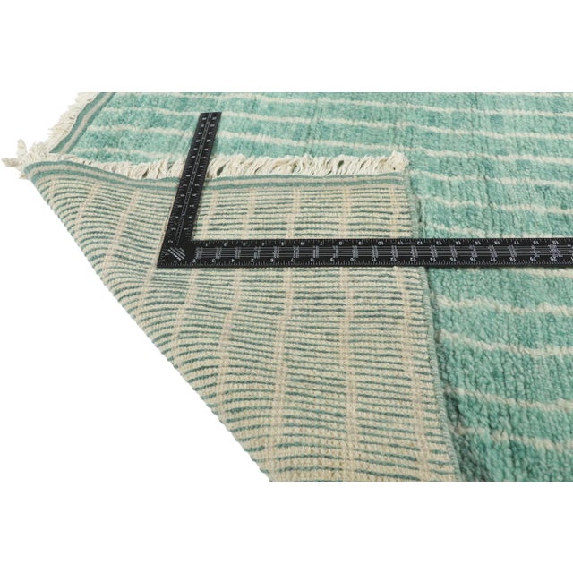 Early 21st Century Large Teal Green Moroccan Rug - 09'04 X 11'07 For Sale - Image 5 of 9
