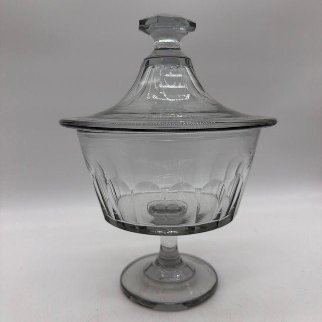 Antique Blown & Cut Flint Glass Covered Compote, Probably Pittsburgh, Circa 1840s For Sale - Image 18 of 18