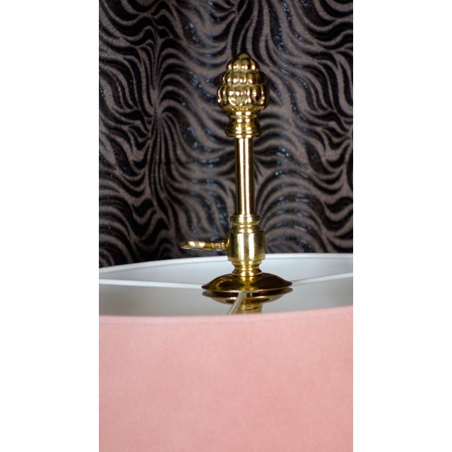 Mid-Century Modern Brass 4-Light Table Lamp with Fabric Shade from Schulz & Adam, 1970s For Sale - Image 3 of 12
