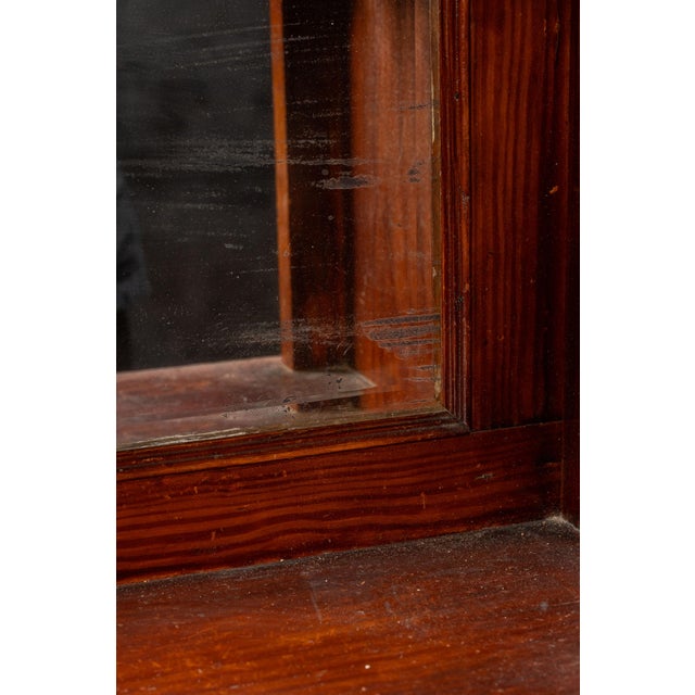 Early 20th Century Oxblood-Stained Step-Back Kitchen Hutch For Sale - Image 17 of 18